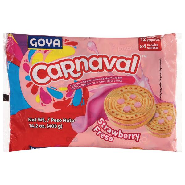 Goya Carnaval Sandwich Cookies, Strawberry Fresa, 12 Pack | Publix ...