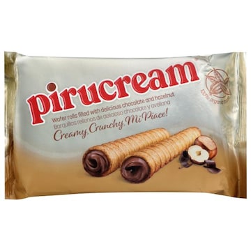 Pirucream Wafer Rolls Filled with Delicious Chocolate and Hazelnut