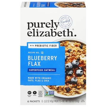 Purely Elizabeth Superfood Oatmeal, with Prebiotic Fiber, Blueberry Flax, Recipe No. 28