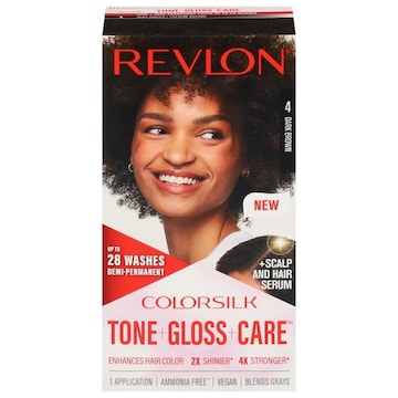 Revlon ColorSilk Hair Color, Demi-Permanent, Dark Brown 4
