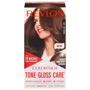 Revlon ColorSilk Hair Color, Demi-Permanent, Light Brown 6