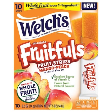 Welch's Fruitfuls Fruit Strips, Mango Peach