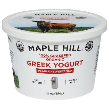 Maple Hill Yogurt, Organic, Whole Milk, Greek, Plain Unsweetened