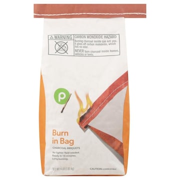 Publix Charcoal Briquets, Burn in Bag