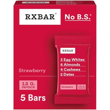 Rxbar Gluten-Free Protein Bars Strawberry, 12g Protein