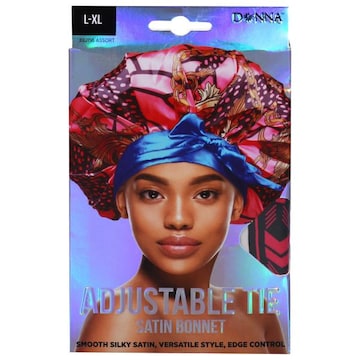 Donna Bonnet, Satin, Adjustable Tie, Assorted, Large/Extra Large