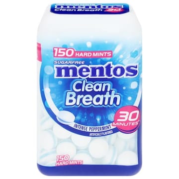 Mentos Sugarfree Clean Breath Intense Peppermint Hard Mints