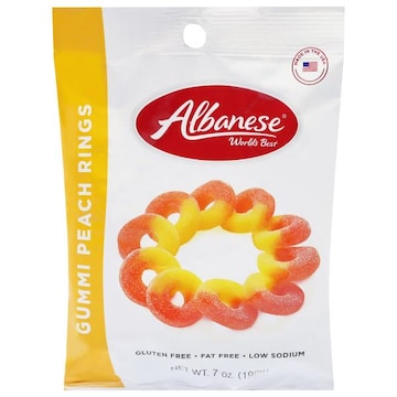 Albanese World's Best Gummi Peach Rings