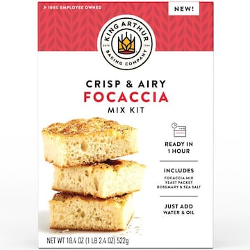 King Arthur Baking Company Crisp & Airy Focaccia Mix Kit 18.4 oz., Baking Mix - Ready in 1 hour