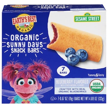Earth's Best Organic Organic Organic Sunny Days Blueberry Flavored Snack Bars