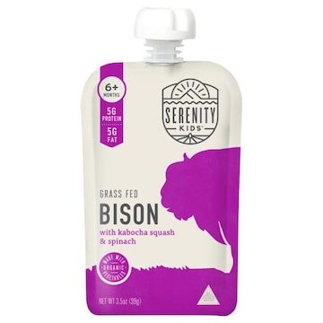 Serenity Kids Grass Fed Bison with Organic Kabocha Squash & Spinach
