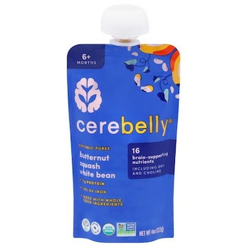Cerebelly Organic 6+ Months Butternut Squash White Bean Puree