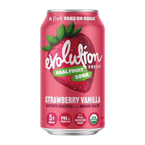 Evolution Fresh Strawberry Vanilla Organic Real Fruit Soda - 12 fl oz ...