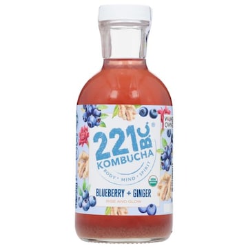 221 B.C. Kombucha, Blueberry + Ginger, Rise and Glow