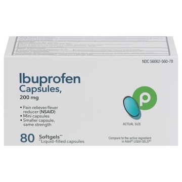 Publix Ibuprofen, 200 mg, Softgels