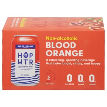 Hop Wtr Non-Alcoholic Sparkling Hop Water, Blood Orange