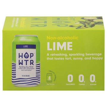 Hop Wtr Non-Alcoholic Sparkling Hop Water, Lime