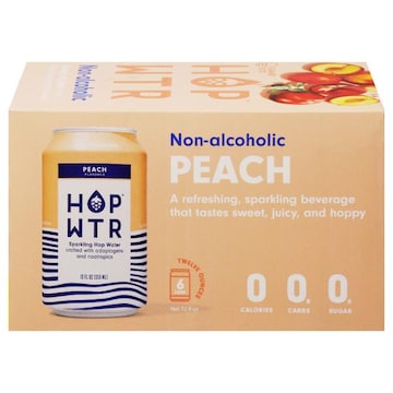 Hop Wtr Non-Alcoholic Sparkling Hop Water, Peach