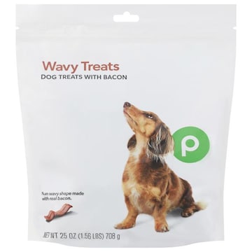 Publix Dog Treats, with Bacon, Wavy Treats