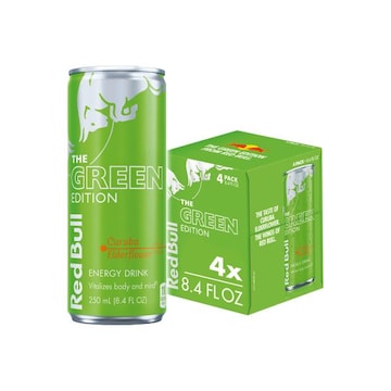 Red Bull Summer Edition Energy Drink Curuba Elderflower, 80mg Caffeine, 8.4 fl oz, Pack of 4 Cans