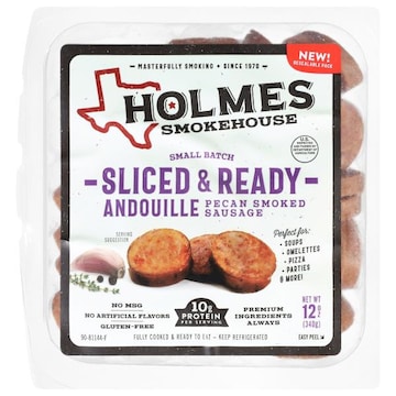 Holmes Smokehouse Sliced & Ready Pecan Smoked Andouille Sausage