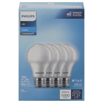 Phillips 4 Pack 10 Watts Daylight LED Light Bulbs