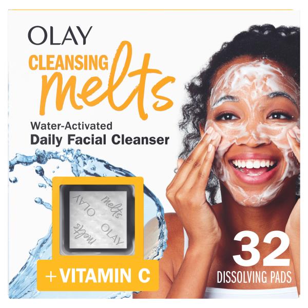 Olay Cleansing Melts + Vitamin C Face Cleanser, 32ct | Publix