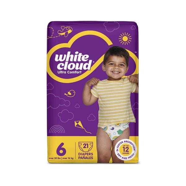 White Cloud Ultra Comfort Diapers, Size 6, 35+lbs, 21 Diapers | Publix ...