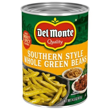 Del Monte Southern Style Whole Green Beans with Smoky & Spicy Flavors