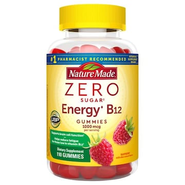 Nature Made Energy B12, Zero Sugar, 1000 mcg, Gummies, Raspberry