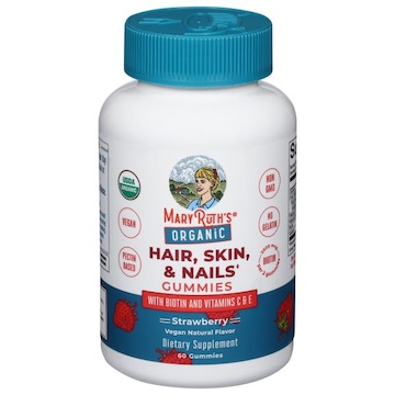 Mary Ruth's Hair, Skin & Nails, Organic, Gummies, Strawberry
