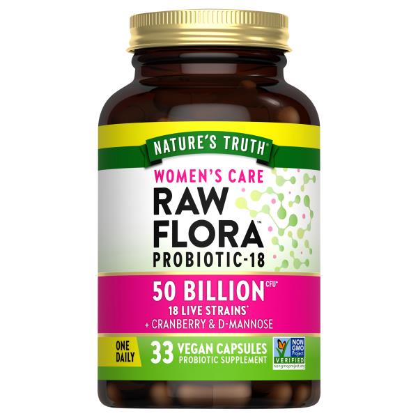 Nature's Truth Raw Flora 50 Billion CFU Women's Care Vegan