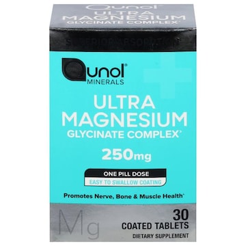 Qunol Glycinate Complex, Ultra Magnesium, 250 mg, Coated Tablets