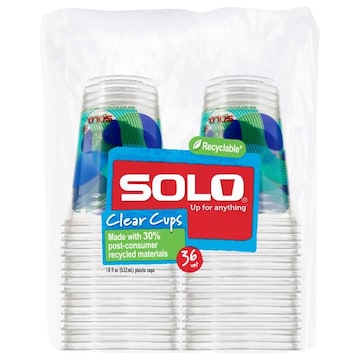 Solo Clear 18 Fluid Ounce Plastic Cups