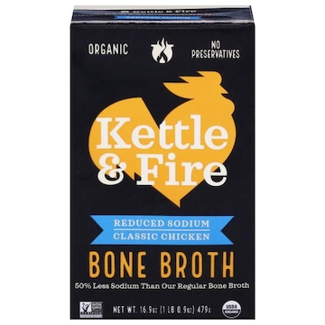 Kettle & Fire Organic Reduced Sodium Classic Chicken Bone Broth