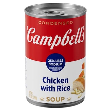 Campbell's® Condensed 25% Less Sodium Chicken with Rice Soup