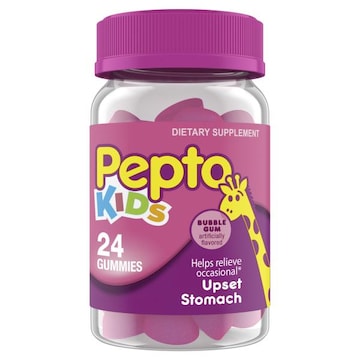 Pepto-Bismol Antacid Pepto Kids Gummies, Helps Relieve Occasional Upset Stomach, 24 Gummies