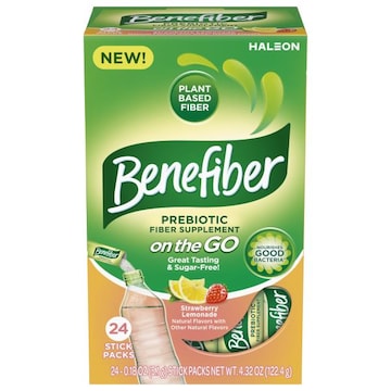 BENEFIBER Benefiber Fiber Supplement, Strawberry Lemonade, On the Go Stick Packs