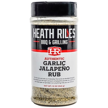 Heath Riles BBQ & Grilling Rub, Garlic Jalapeno, Authentic