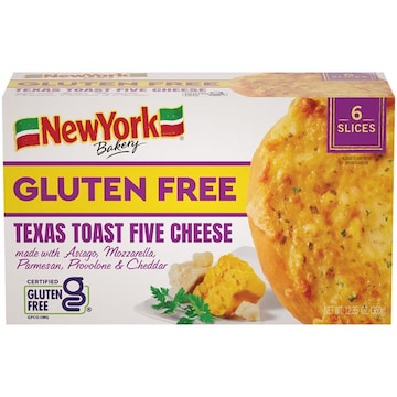New York Bakery Gluten Free, Five Cheese Texas Toast, 6 Slices