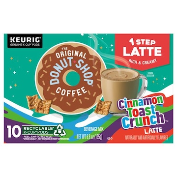 DONUT SHOP Beverage Mix, Cinnamon Toast Crunch Latte, K-Cup Pods