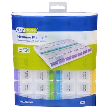 Ezy Dose Medtime Planner Pill Planner, 2 XL