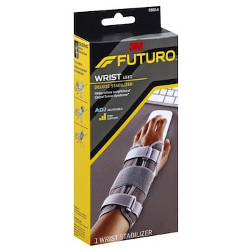 Futuro Wrist Stabilizer, Deluxe, Left, Firm Support, Adjustable (6-8 Inches)