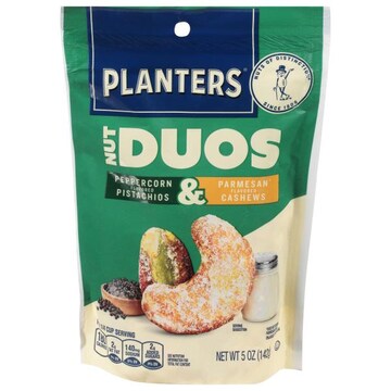 Planters Nut Duos Peppercorn/Parmesan Flavor Pistachios & Cashews