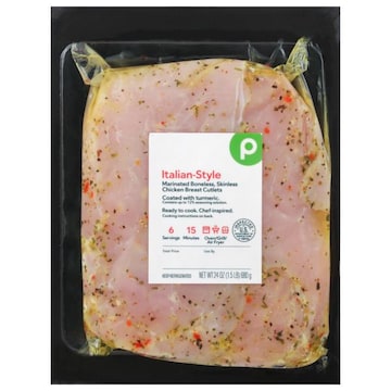 Publix Marinated Italian-Style, Boneless Skinless Chicken Breast Cutlets