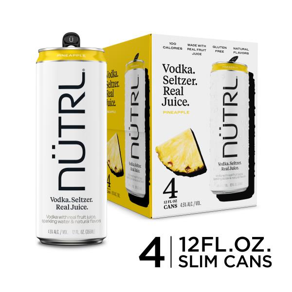 のりまるページ Nutrl Vodka Seltzer, Real Juice, Pineapple | Publix Super Markets