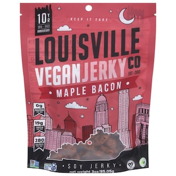 Louisville Vegan Jerky Co Soy Jerky, Maple Bacon