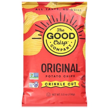 The Good Crisp Company Potato Chips, Original, Crinkle Cut