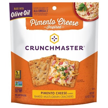 Crunchmaster Baked Multi-Grain Pimento Cheese Flavored Crackers