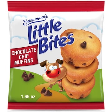 Entenmann's Little Bites Chocolate Chip Mini Muffins, Individual, 4 count, 1.65 oz